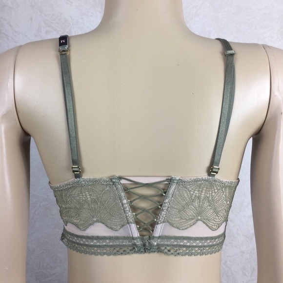 Medium Victoria’s Secret Very Sexy Mesh and Lace Green Bralette - Picture 3 of 4